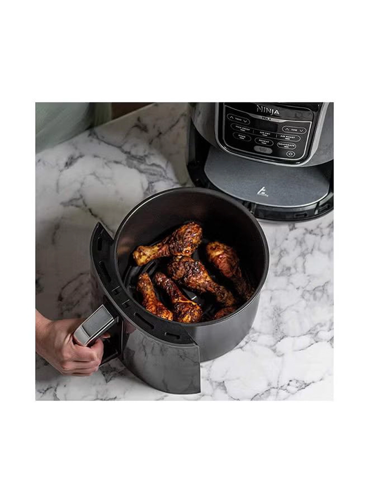 Ninja Air Fryer Max Xl Af160, Max Crisp, Air Roast, Bake, Reheat, Dehydrate 5.2 L 1700 kW AF160 Grey/ black-1-1