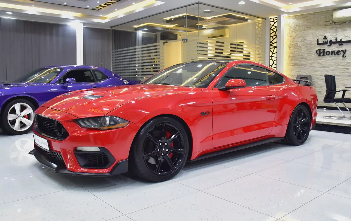 AED 1,015 EMi for 5Yrs | Ford Mustang GT 5.0 ( 2019 Model ) in Red Color American Specs-1-1