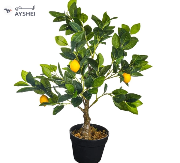Yatai Decor Artificial Lemon Fruit Plant – Artificial Tree Outdoor With Plastic Pot – Plants
