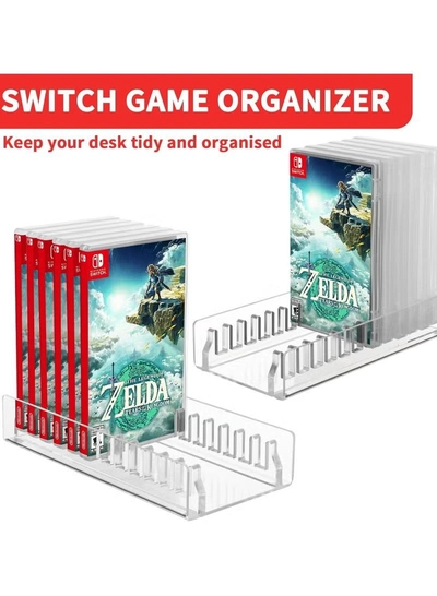 Eworld Acrylic Video Game Storage Organizer Stand for PS5/PS4/PS3-3