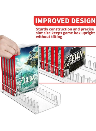 Eworld Acrylic Video Game Storage Organizer Stand for PS5/PS4/PS3-4