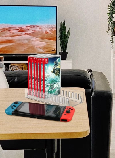 Eworld Acrylic Video Game Storage Organizer Stand for PS5/PS4/PS3-6