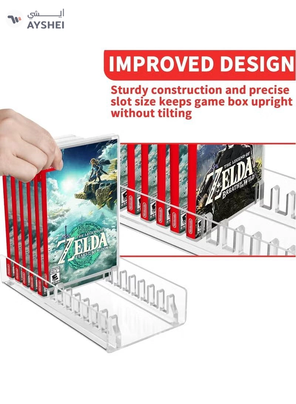 Eworld Acrylic Video Game Storage Organizer Stand for PS5/PS4/PS3