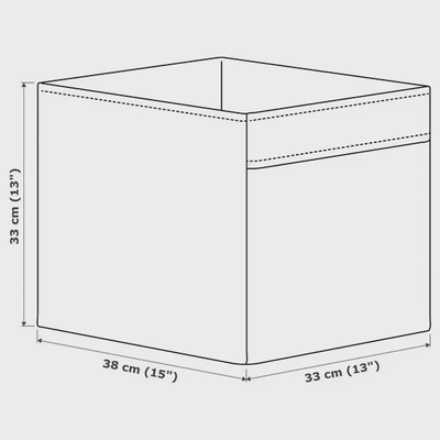 DRÖNA Storage Box - Beige with Dots, 33x38x33 cm-4