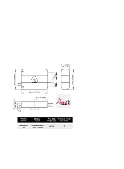 ABBASALI Rim Lock With Cylinder-1