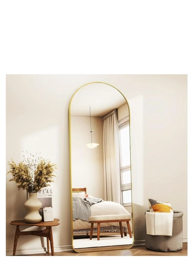 Y&D Full Length Mirror Arched Aluminum alloy Large Standing Dressing Mirror Hanging Leaning Against Wall Mounted Mirror with Stand for Bedroom Locker Room Living Room-3