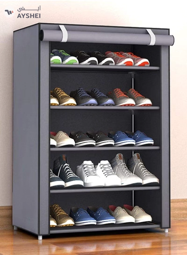 Eworld 5 Layer Stylish Shoe Organizer Rack for Entryway Hallway Storage Furniture