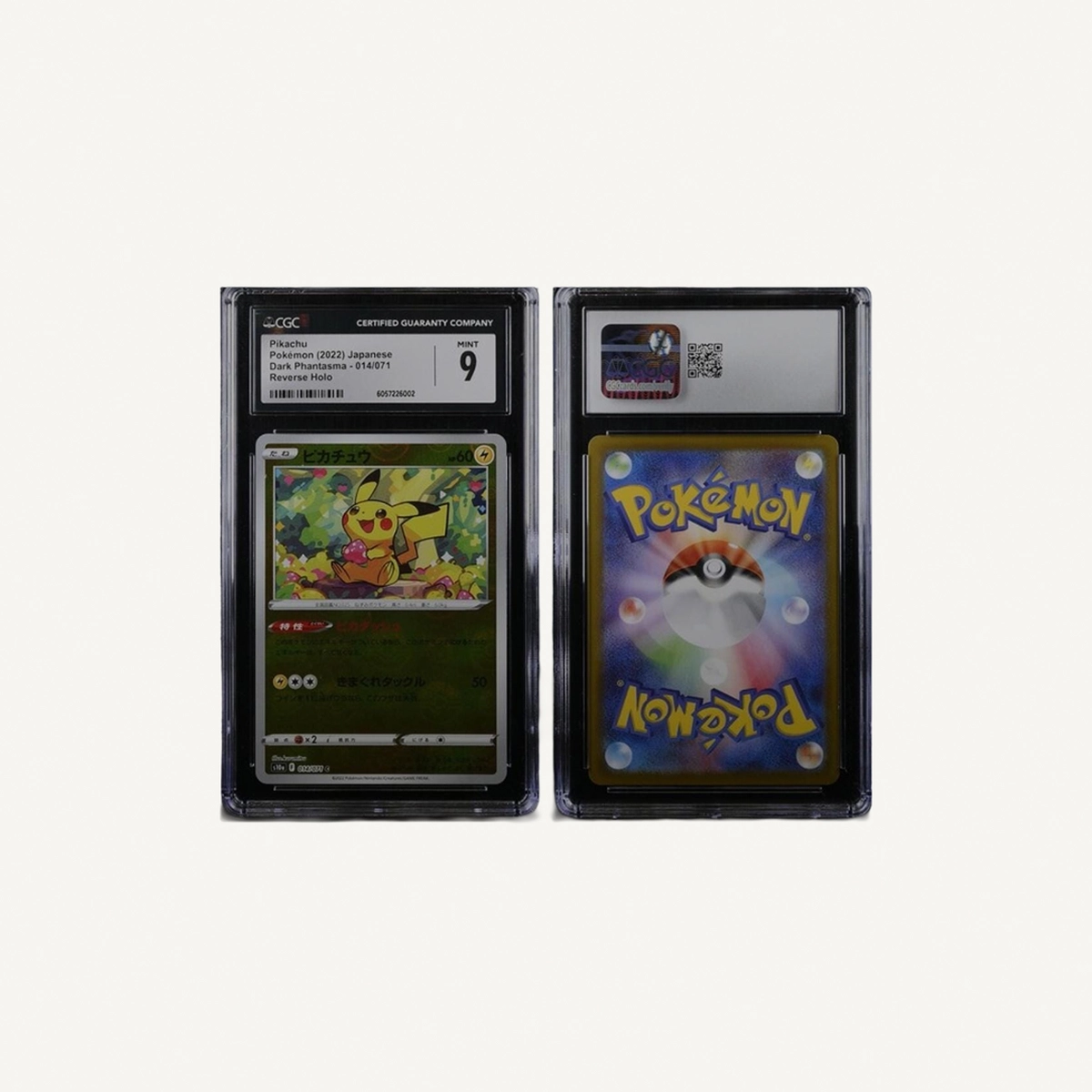CGC Mint 9 card is the 2022 Japanese Pikachu Reverse Holo from the Dark Phantasma expansion.-2-2