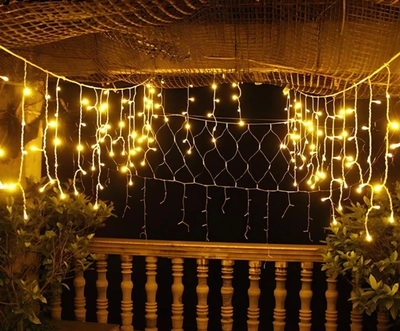 10MX0.5M DECORATIVE LED CURTAIN LIGHT-WARM WHITE-0