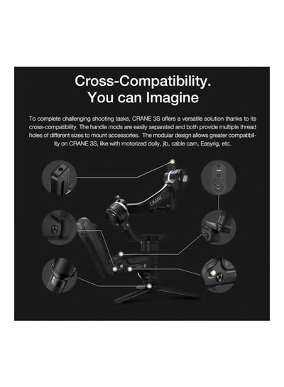 Zhiyun Crane 3S 3-Axis Gimbal Stabilizer Black-4