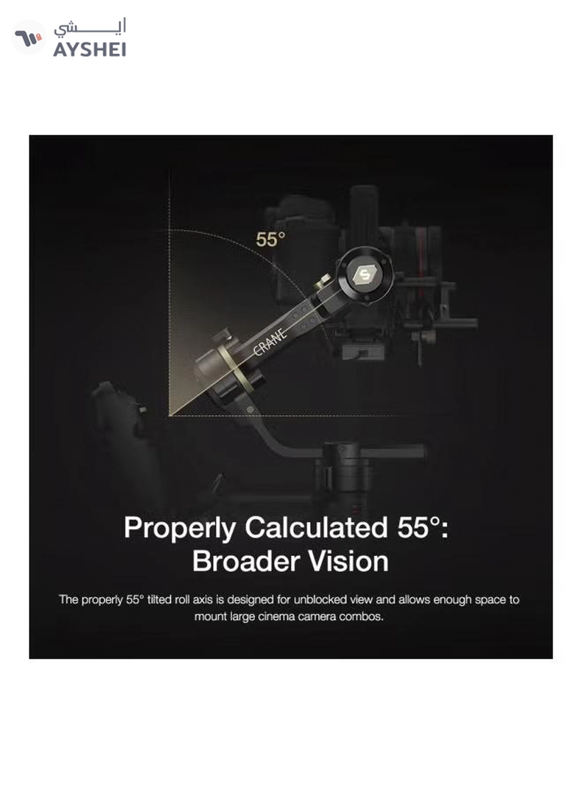 Zhiyun Crane 3S 3-Axis Gimbal Stabilizer Black-3-3