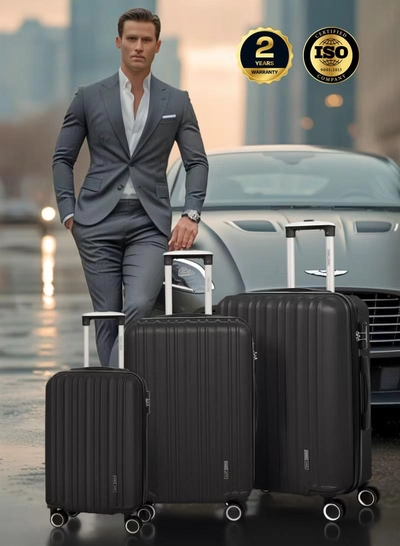 PARAJOHN Medium 24-Inch ABS Lightweight Hardshell Luggage Trolley | carrying 20kg 4-Wheel Spinner Suitcase Dark grey-5