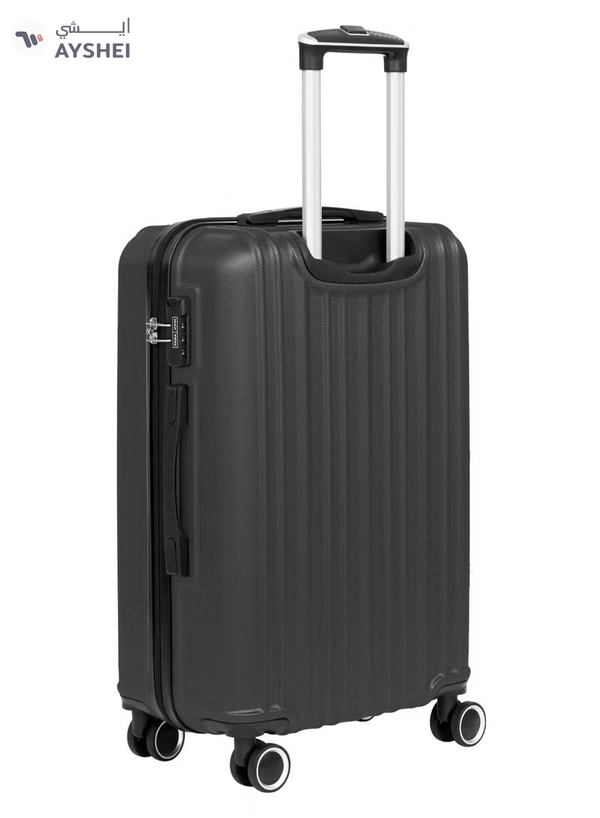 PARAJOHN Medium 24-Inch ABS Lightweight Hardshell Luggage Trolley | carrying 20kg 4-Wheel Spinner Suitcase Dark grey