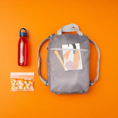 IKEA PIVRING Backpack, Light Grey, 24x8x34 cm/9 L -3
