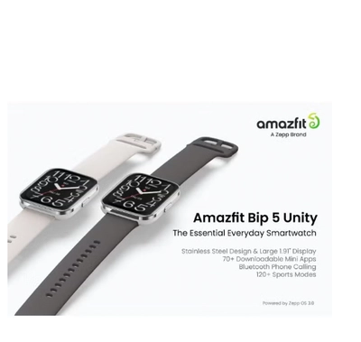 Amazfit 300 mAh Bip 5 Unity Smartwatch - Grey Grey-3
