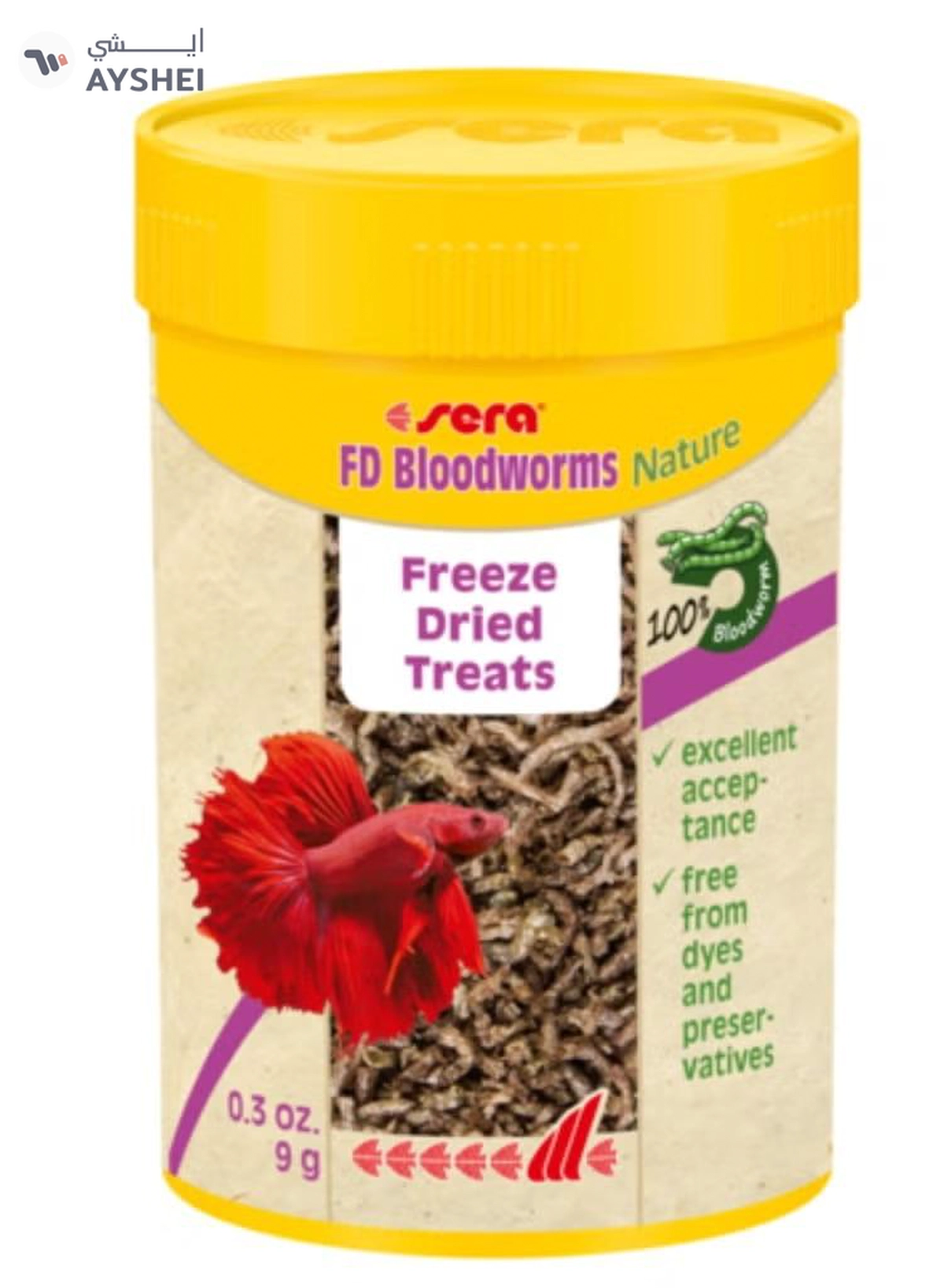 Sera FD Bloodworms Nature [Volume - 100ml, Weight - 9 g]