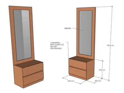 Dresser with Mirror, CD07-0