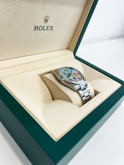 Rolex Oyster Perpetual 41 - Celebration Turquoise Blue Dial-2