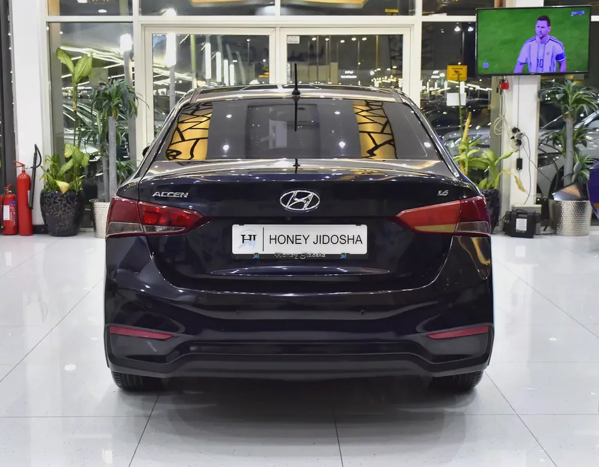 AED 593 EMi at 0% DP | Hyundai Accent 1.6L ( 2020 Model ) in Blue Color GCC Specs-4-4