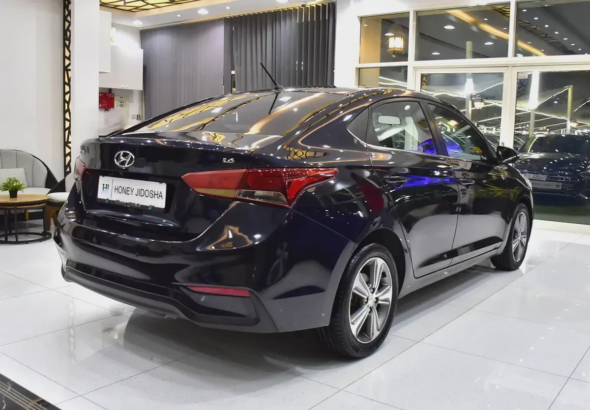 AED 593 EMi at 0% DP | Hyundai Accent 1.6L ( 2020 Model ) in Blue Color GCC Specs-5-5
