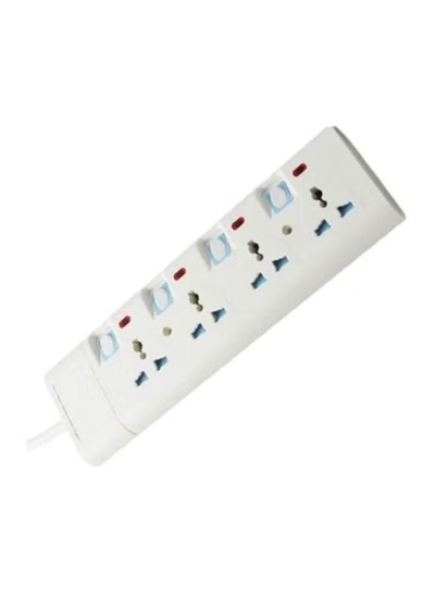 GEEPAS 4-Way Extension Socket White-1