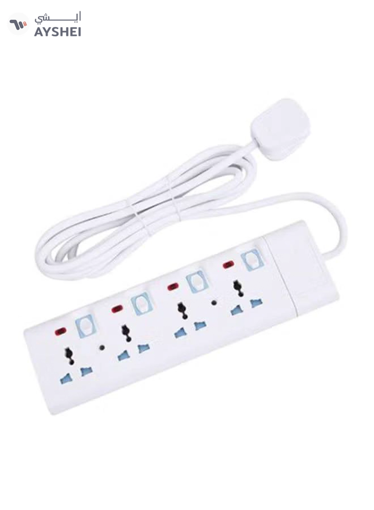 GEEPAS 4-Way Extension Socket White-2-2