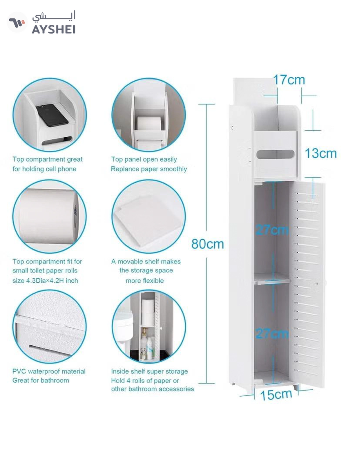 Eworld High-Quality PVC White Corner Floor Cabinet-2-2