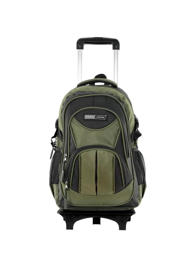 PARAJOHN 2 Wheel Trolley backpack 18 inches Green-0