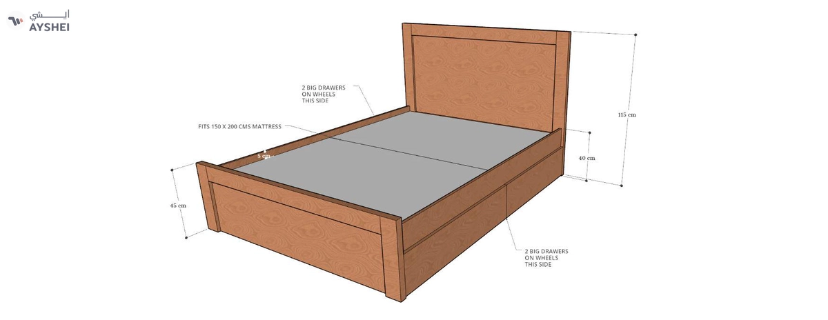 Terra Box Drawer Storage Bed-1-1