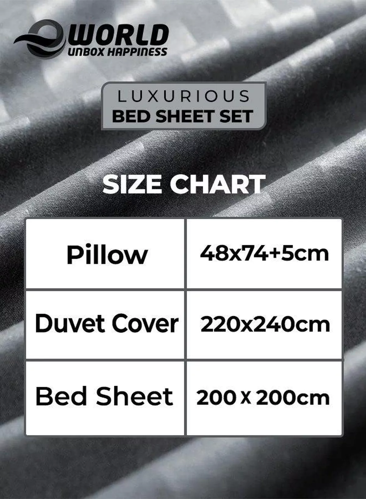 4-Piece Luxury King Size Grey Striped Bedding Set Includes 1 Duvet Cover (220x240cm), 1 Bedsheet (200x200cm), and 2 Pillow Cases (48x74+5cm) for Ultimate Hotel-Inspired Sophistication-1-1