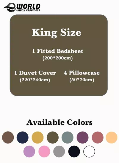 Premium Striped Duvet Set All Season – 6-Pieces Set Olive Green | King Size 220x240 cm | Ultra-Soft, Wrinkle-Resistant & Made in Dubai | Includes Duvet Cover, Fitted Sheet (200x200 cm) & 4 Pillowcases (50x70 cm)-1