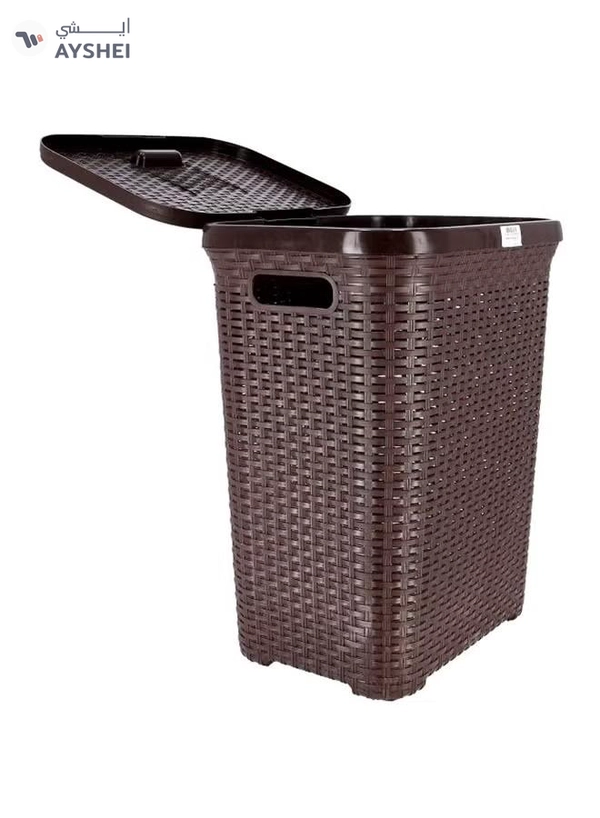 DELCASA Plastic Laundry Basket Brown 40cm