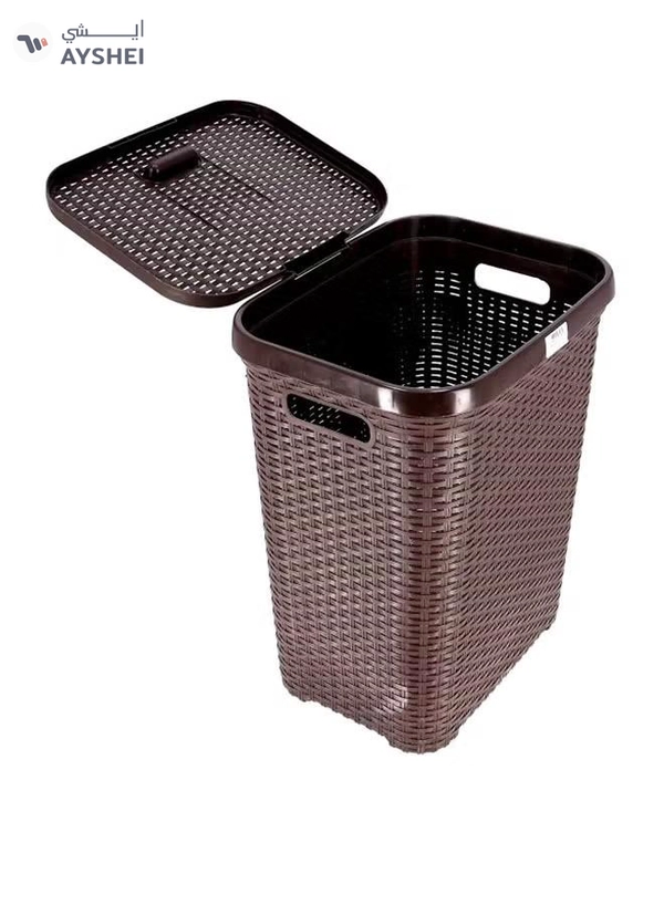 DELCASA Plastic Laundry Basket Brown 40cm