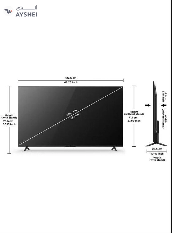 55-Inch 4K UHD Smart TV, Built in receiver, Google TV with Built-in Chromecast & Google