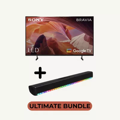 Sony Bundle Of Bravia 50-Inch X80L 4K UHD Smart Google TV With 2.0 Channel Portable Soundbar With Built In Battery & LED Lights - Ideal for Cinematic Home Theater, PS5 Pro Gaming, and Immersive Sports Streaming, Sony 50 Inch HDR TV - KD-50X80L+SOUNDBAR Black-0
