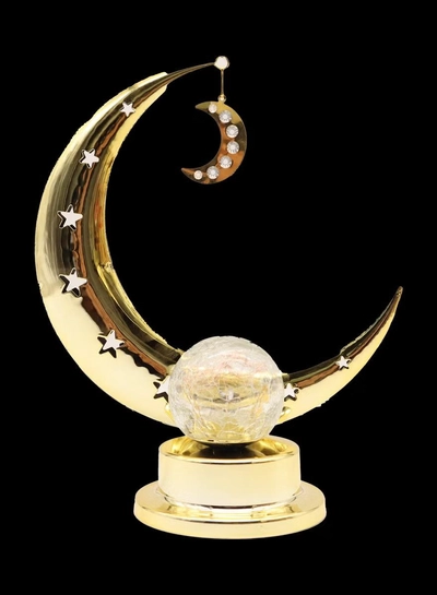 Yuwell Moon Lamp Led Iron Moon Lamp Ball Lamp Muslim Festival Decorative Lamp Bedroom Table Lamp For Ramadan And Eid Decoration Light-0