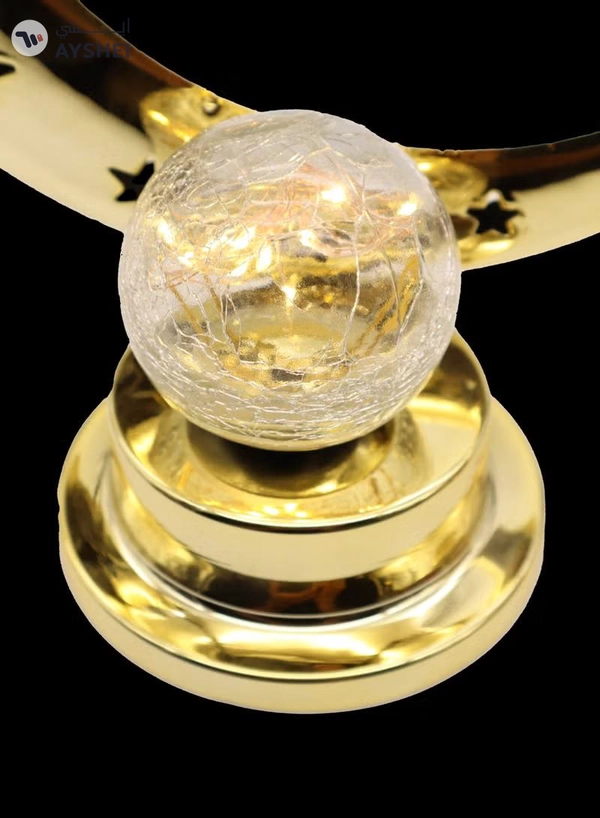 Yuwell Moon Lamp Led Iron Moon Lamp Ball Lamp Muslim Festival Decorative Lamp Bedroom Table Lamp For Ramadan And Eid Decoration Light