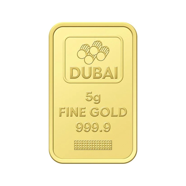 Dubai Gold 5 Grams Pure 999.9 Fine Gold Bar - Variable Design