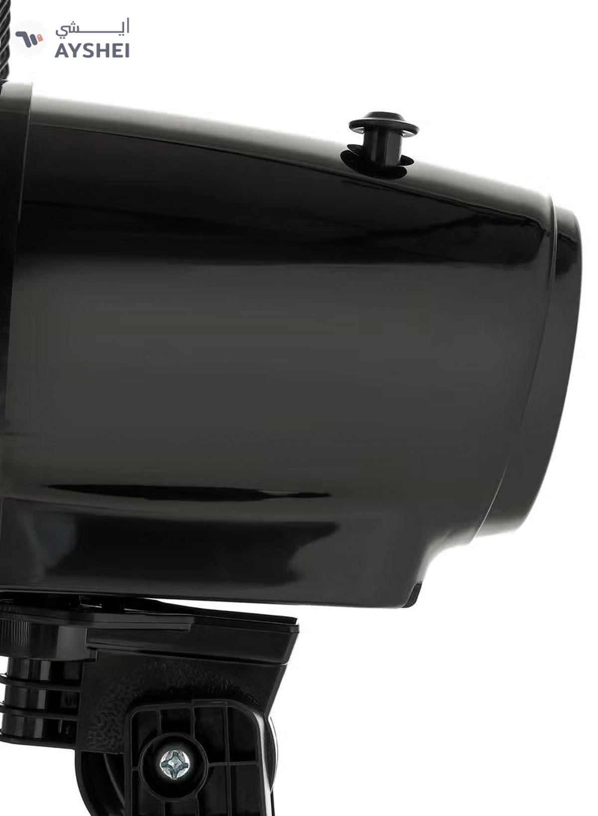 GEEPAS 18" Stand Fan | Adjustable height | 3 speed | Tilt Setting with Overheat Protection | Wide Oscillation | Self-Protection when Over Heated, 128 Ribbed Grills, Streamlined & Portable Design GF9605 Black-1-1