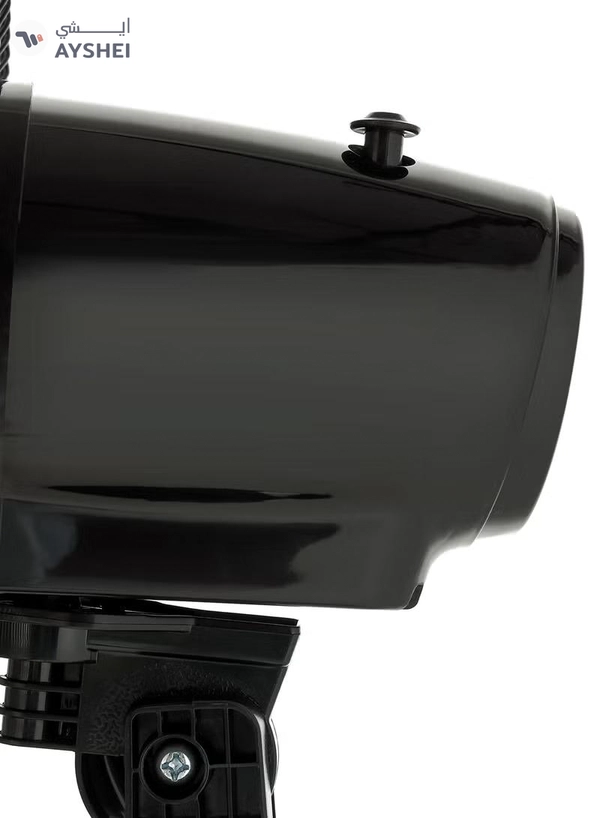 GEEPAS 18" Stand Fan | Adjustable height | 3 speed | Tilt Setting with Overheat Protection | Wide Oscillation | Self-Protection when Over Heated, 128 Ribbed Grills, Streamlined & Portable Design GF9605 Black