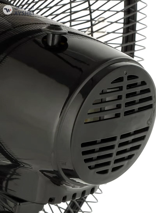 GEEPAS 18" Stand Fan | Adjustable height | 3 speed | Tilt Setting with Overheat Protection | Wide Oscillation | Self-Protection when Over Heated, 128 Ribbed Grills, Streamlined & Portable Design GF9605 Black