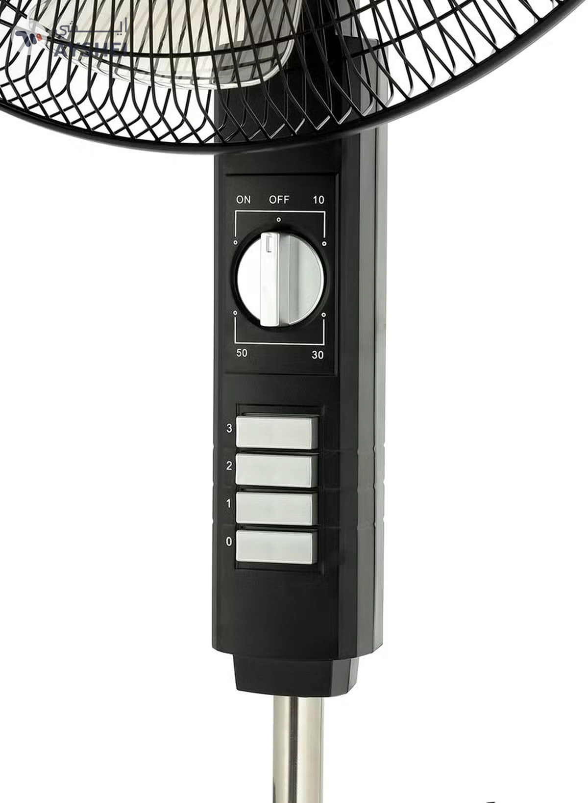 GEEPAS 18" Stand Fan | Adjustable height | 3 speed | Tilt Setting with Overheat Protection | Wide Oscillation | Self-Protection when Over Heated, 128 Ribbed Grills, Streamlined & Portable Design GF9605 Black-6-6