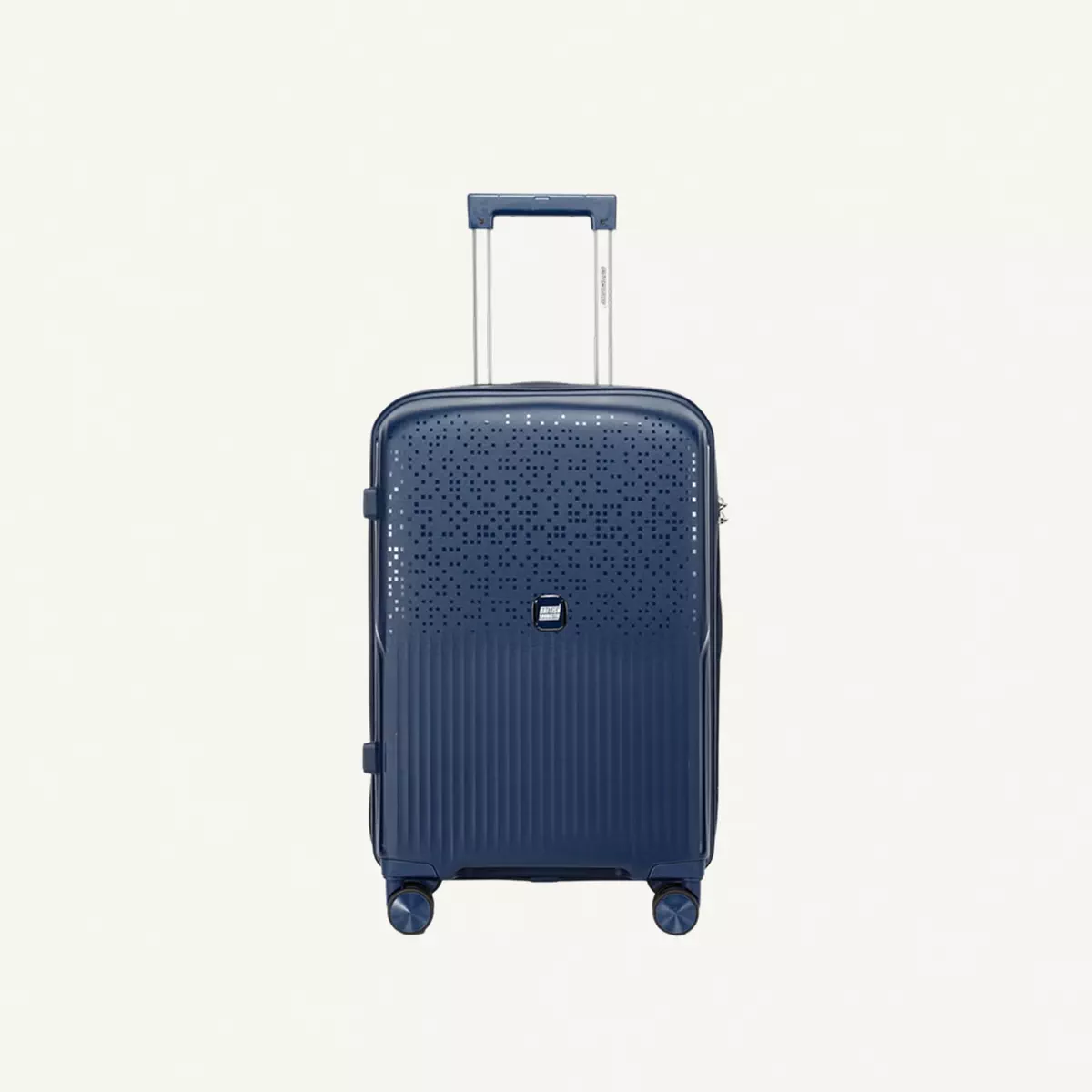 British Tourister 3 Piece Polyproplene Hard Side Spinner Luggage Trolley Set 20/24/28 Inch - Navy Blue-1-1