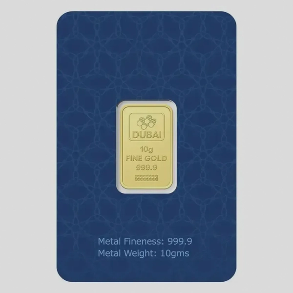 Dubai Gold 10 Grams Pure 999.9 Fine Gold Bar