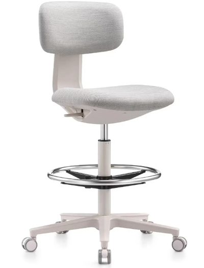 NAVO Pluto, High Office Chair, Ergonomic Drafting Chair with Adjustable Height Footrest,-1