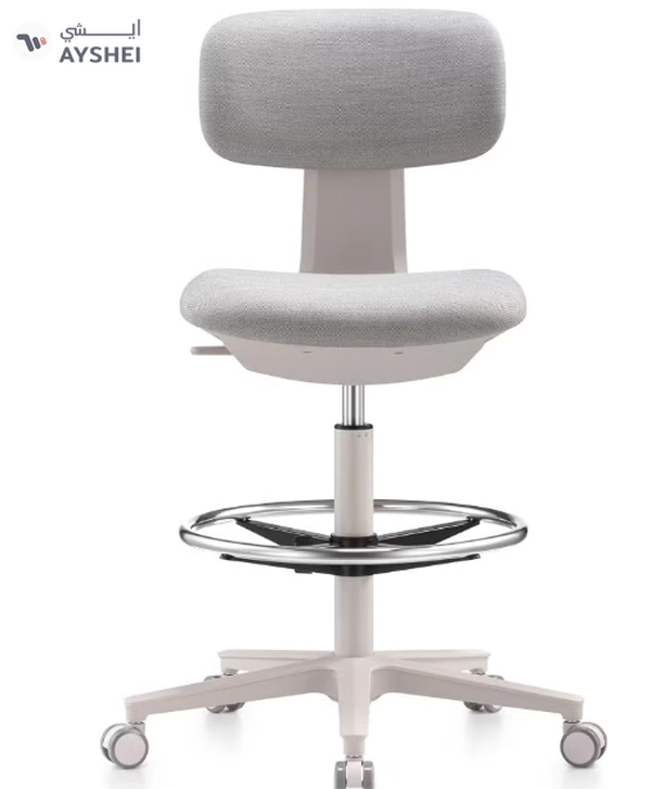 NAVO Pluto, High Office Chair, Ergonomic Drafting Chair with Adjustable Height Footrest,