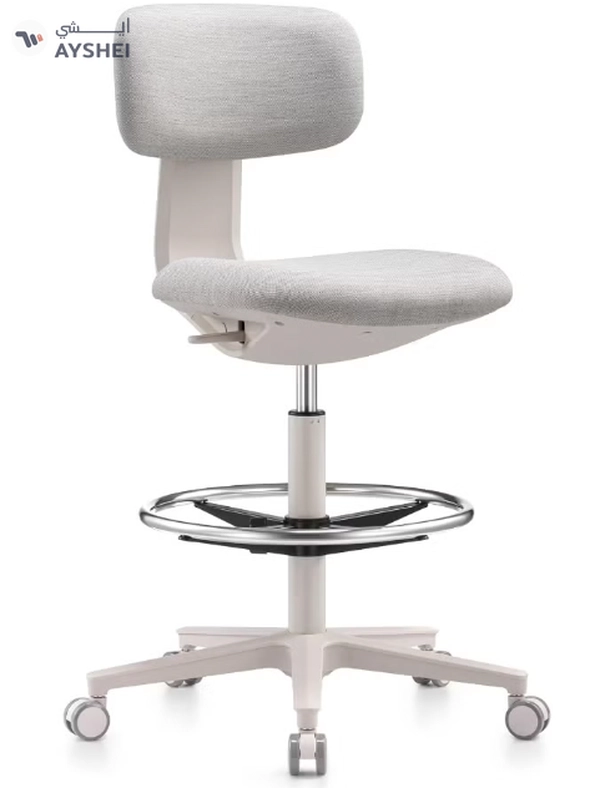 NAVO Pluto, High Office Chair, Ergonomic Drafting Chair with Adjustable Height Footrest,