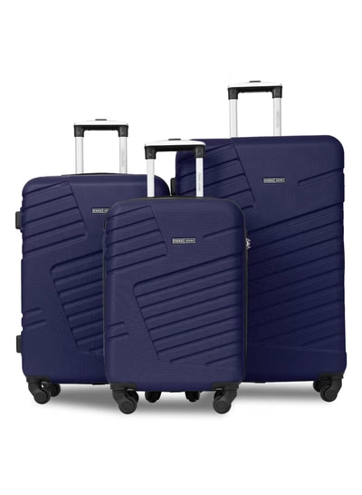 PARAJOHN Prime 3-Piece ABS Hardshell Spinner Luggage Set | Lightweight 20/24/28 Inch Travel Trolley Suitcase – Navy-0
