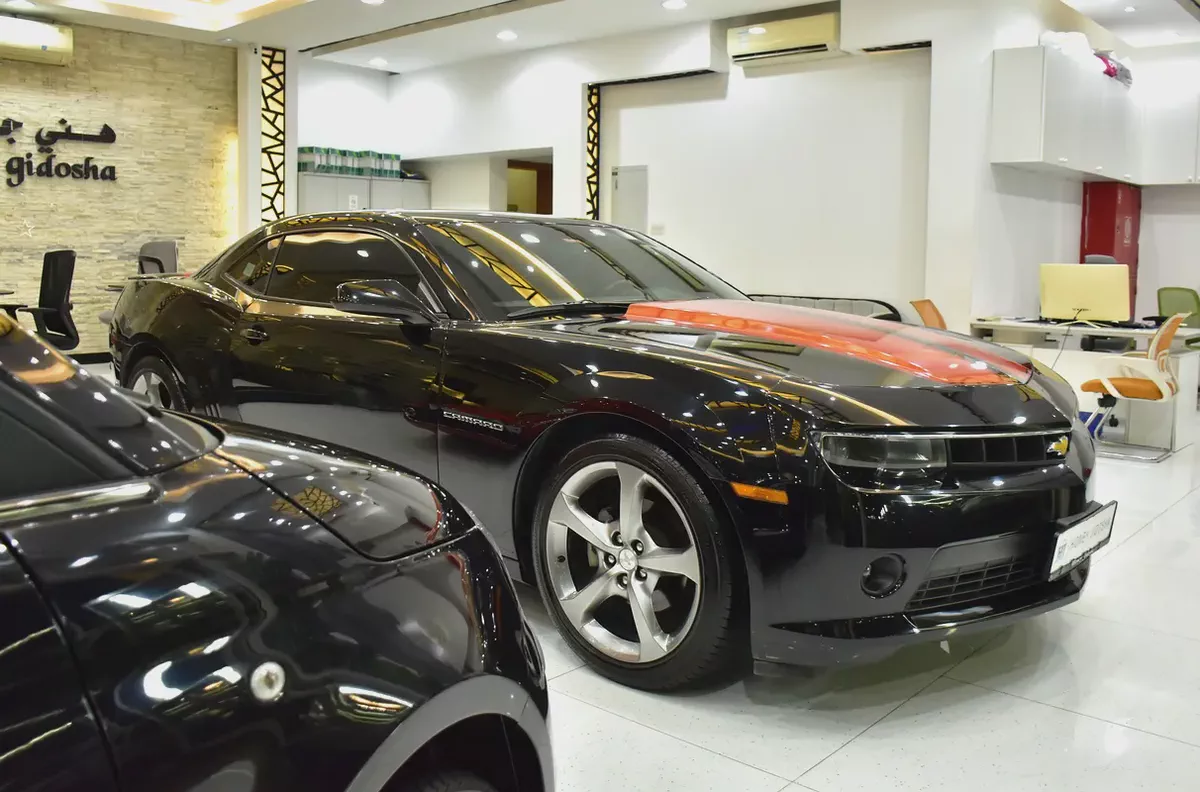 EXCELLENT DEAL for our Chevrolet Camaro RS ( 2014 Model ) in Black Color GCC Specs-2-2