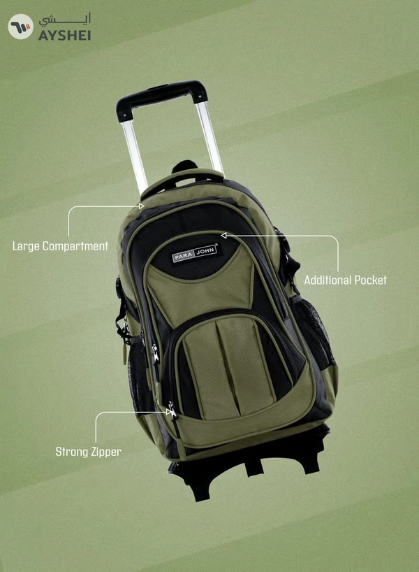 PARAJOHN 2 Wheel Trolley backpack 20 inches Green